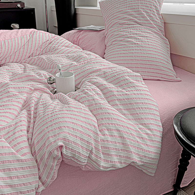 Pastel Stripe Bedding Set