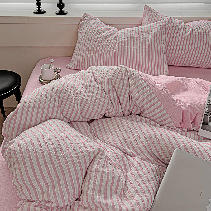 Pastel Stripe Bedding Set