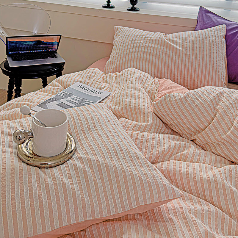 Pastel Stripe Bedding Set