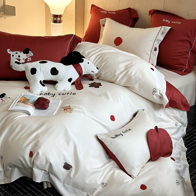 Red Apple Pup Bedding Set