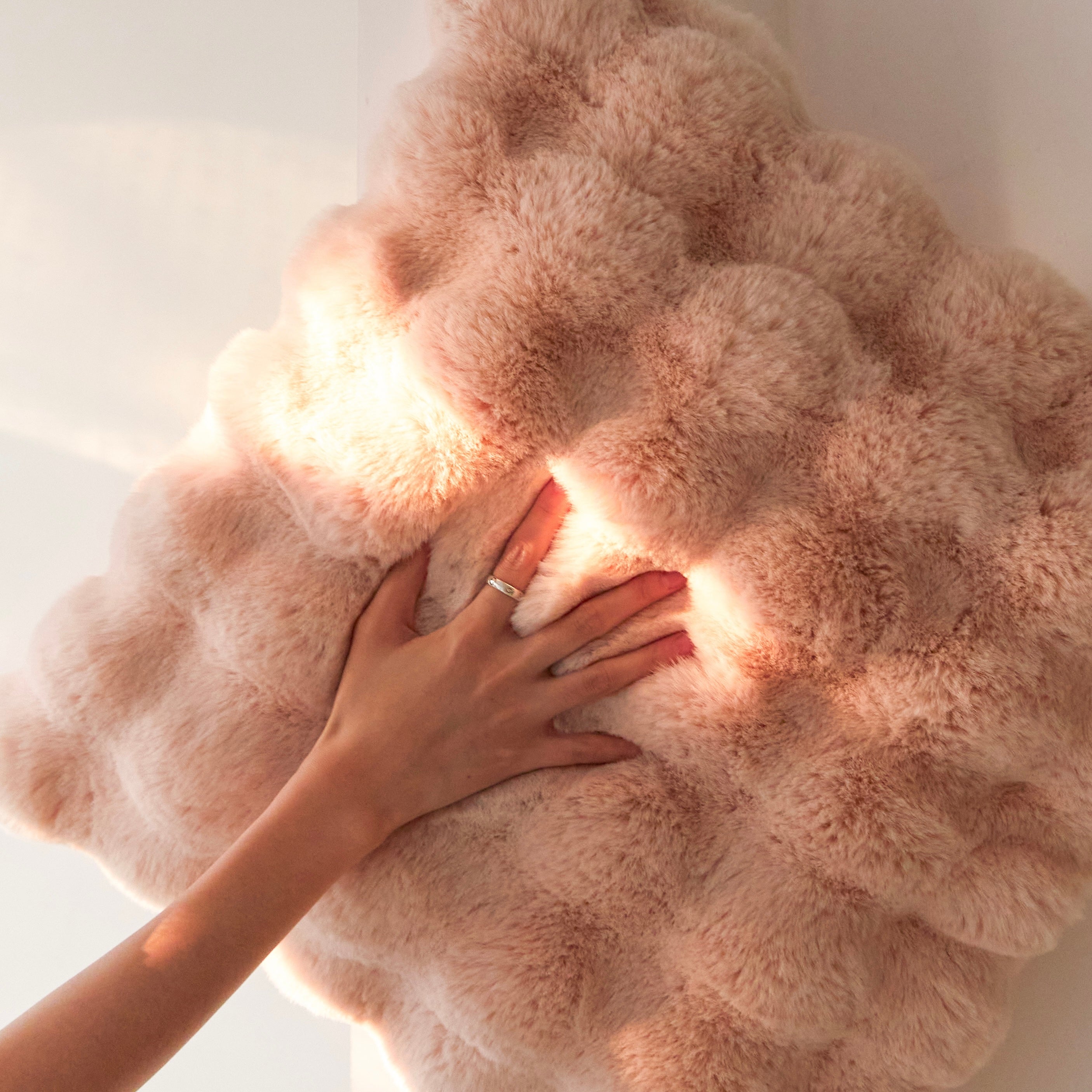 Coren faux fur throw blanket sale