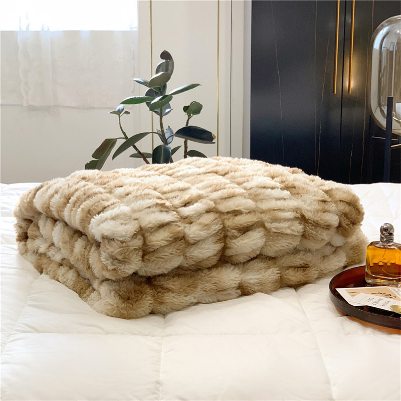 Faux Rabbit Fur Winter Blanket