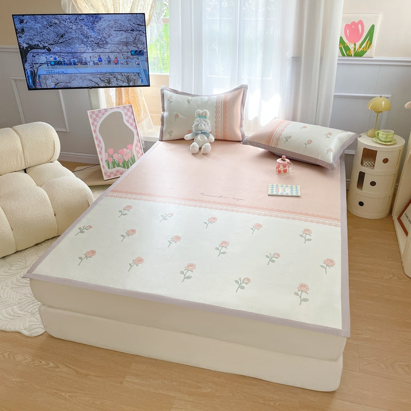 Floral Cartoon Cooling Mat Set